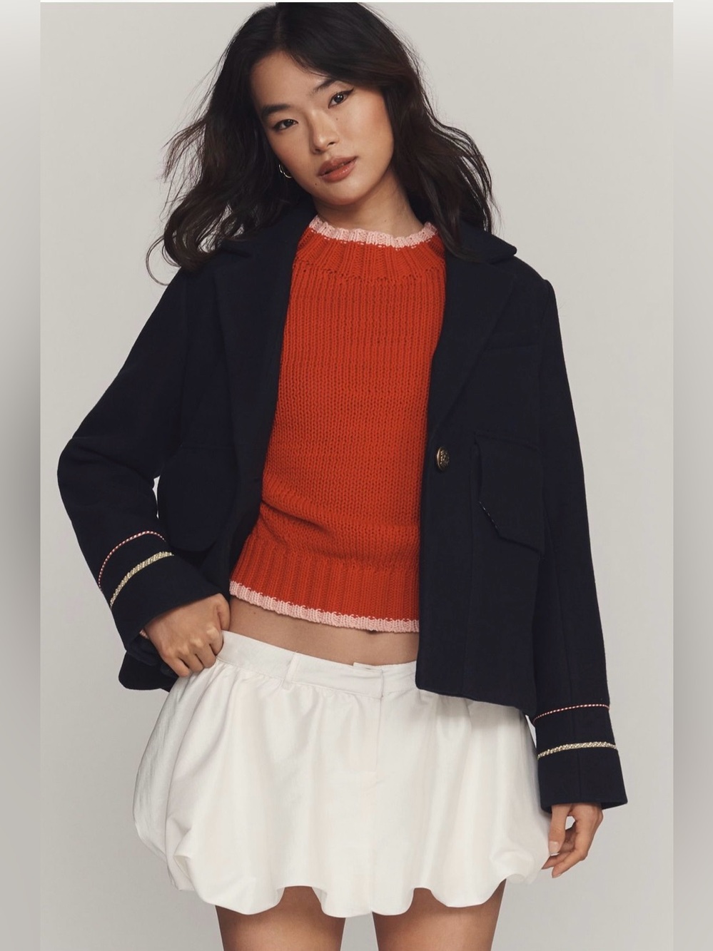 Anthropologie Maeve Heavyweight Swing Coat